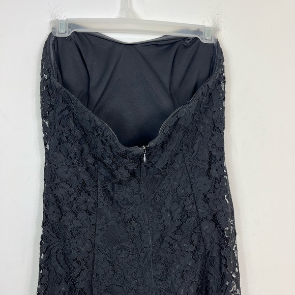 Le Chateau Black Lace Strapless Prom Dress Sz M - Picture 11 of 16